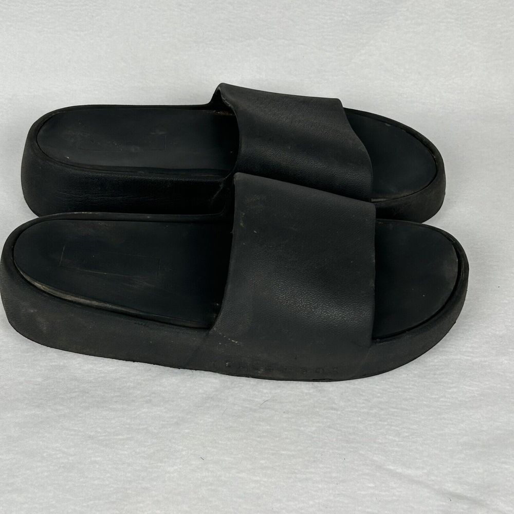 Yellow Box Super‎ Cushiony Torrey Black Slide Women's Sandal 9 - Picture 3 of 7